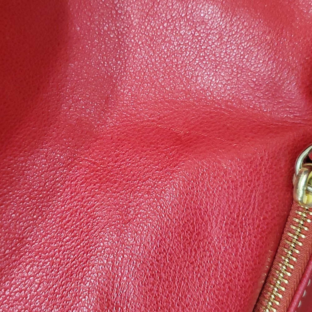 Dooney & Bourke Large Red Pebble Leather Hobo Dillen Pocket Sac - Picture 2 of 11